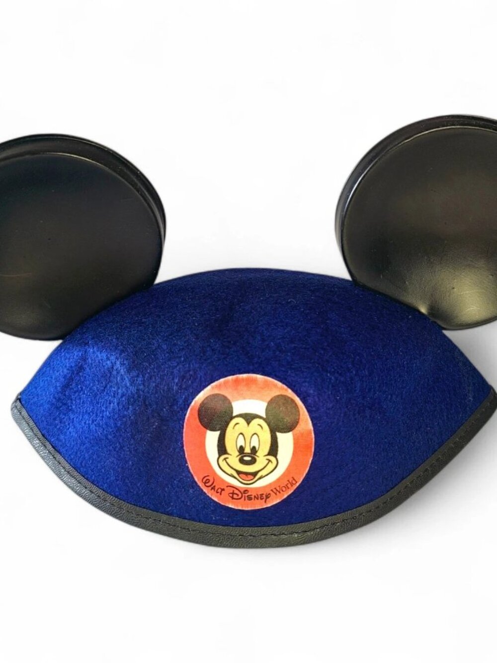 Vintage Disney World Mickey Mouse Ears Hat Blue Felt Jacobson Made in USA